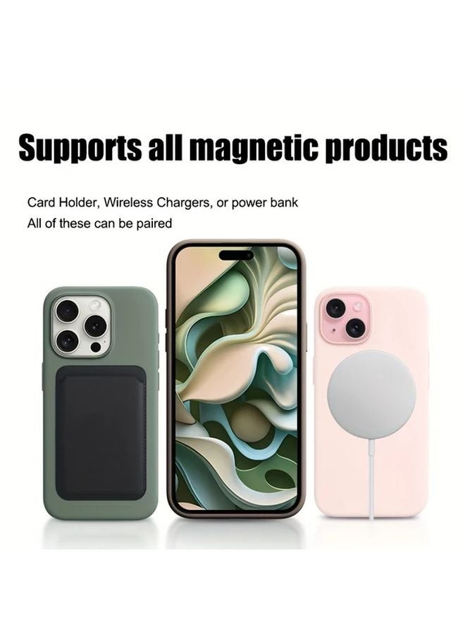 Magnetic Case Compatible with iPhone 17 16 15 14 Pro Max Plus Dark Green Wireless Charging - Image 5